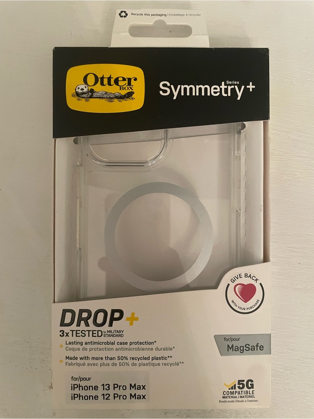 OtterBox Symmetry+ Clear/Transparent Case with MagSafe Circle Accent